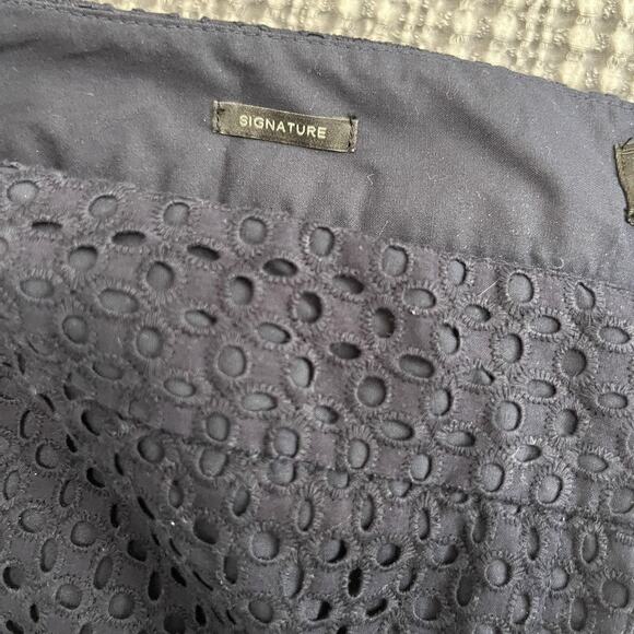 NEW Talbots Signature Navy Blue Eyelet Dress Pants Size 10 - Picture 3 of 6